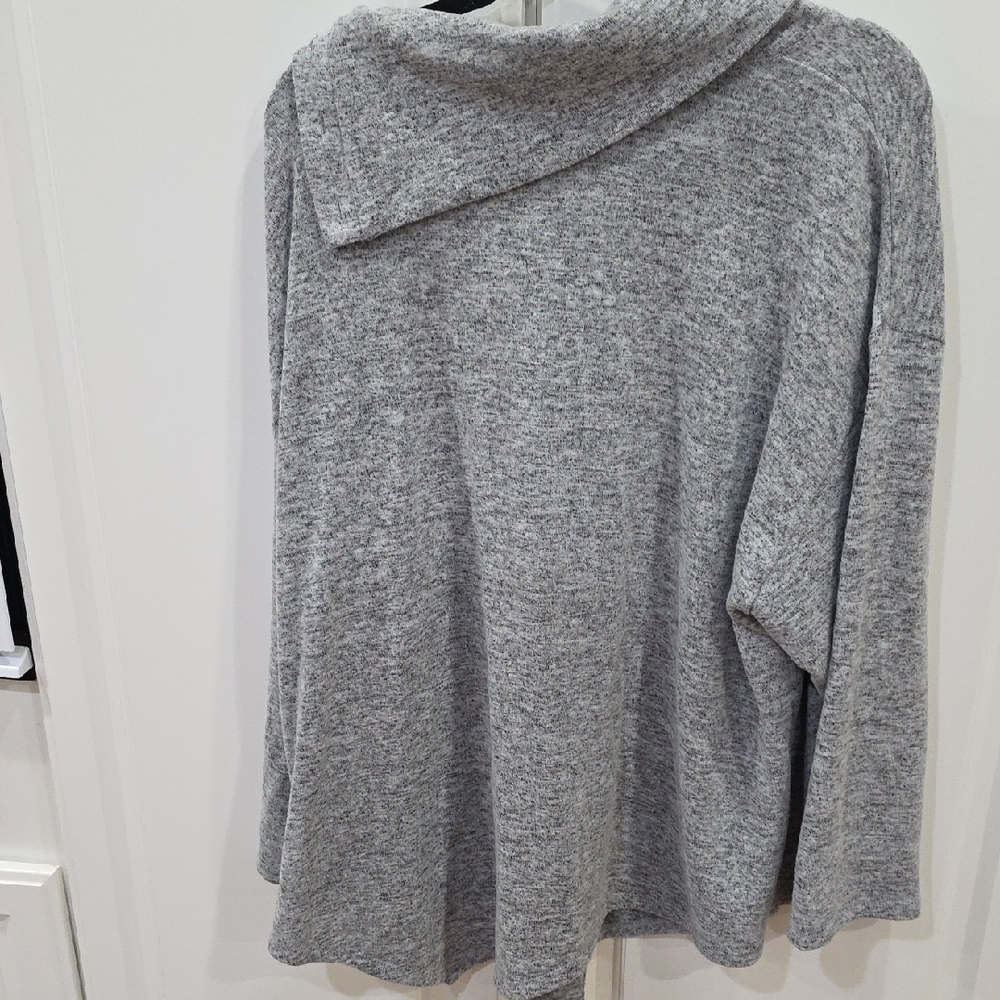 Ruby Rd. Light Gray Cowl Neck Sweater - image 5